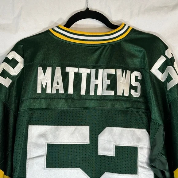 Authentic Replica Clay Matthews Packers Jersey Size 56 XXL Green Bay - Picture 8 of 9